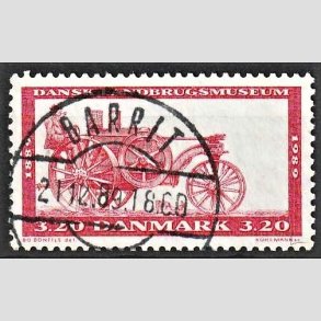 FRIM�RKER DANMARK | 1989 - AFA 942 - Dansk Landbrugsmuseum 100 �r - 3,20 Kr. r�dbrun - Pragt Stemplet Barrit