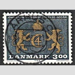 FRIM�RKER DANMARK | 1988 - AFA 903 - Chr. IV�s tronbestigelse 400 �r - Lux Stemplet 