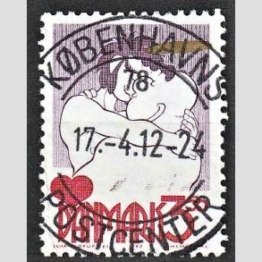 FRIM�RKER DANMARK | 1992 - AFA 1028 - Danske tegneseriefigurer - 3,50 Kr. r�d/gul - Pragt Stemplet