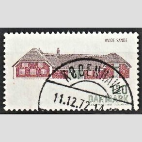 FRIM�RKER DANMARK | 1972 - AFA 541 - Dansk bygningskunst - 120 �re gr�n/brun/brunr�d - Pragt Stemplet 