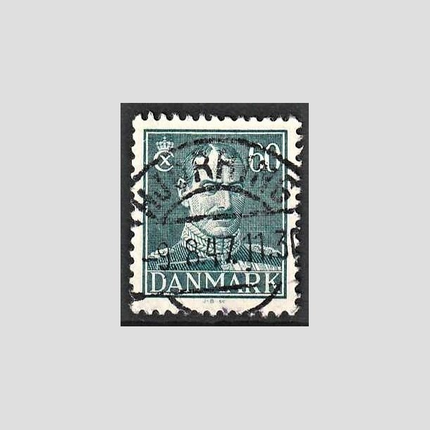 FRIMRKER DANMARK | 1944 - AFA 284 - Chr. X 60 re blgrn - Lux Stemplet Hjrring