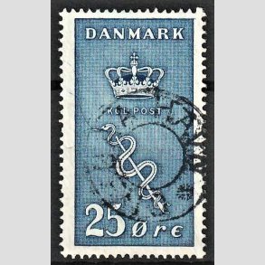 FRIM�RKER DANMARK | 1929 - AFA 180 - 25+5 �re bl� Kr�ftfrim�rke - Stemplet