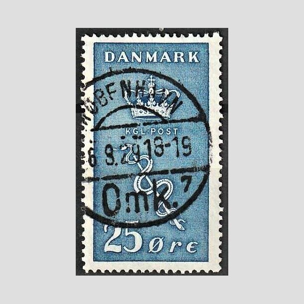 FRIMRKER DANMARK | 1929 - AFA 180 - 25+5 re bl Krftfrimrke - Pnt Stemplet