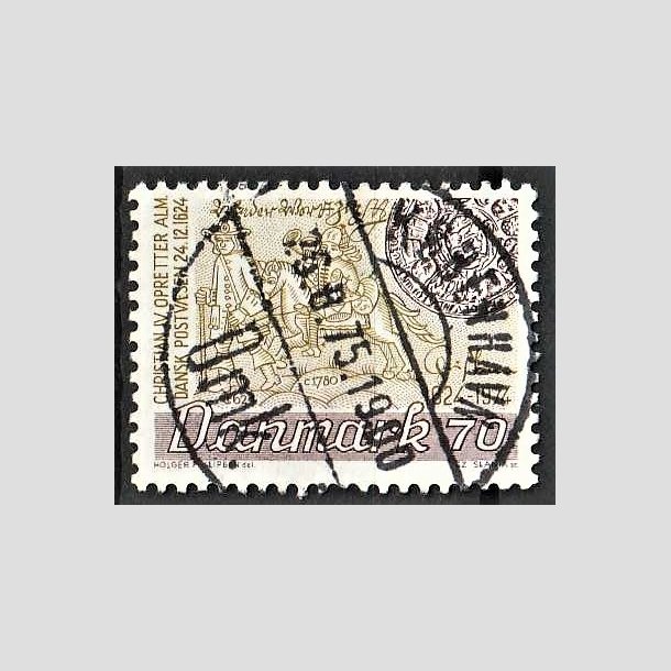 FRIMRKER DANMARK | 1974 - AFA 580 - Danske Postvsen 350 r - 70 re brun/oliven - Lux Stemplet