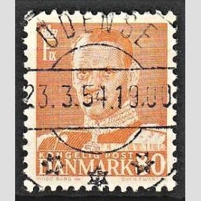 FRIMRKER DANMARK | 1952-53 - AFA 341 - Fr. IX 80 re orange - Lux Stemplet Odense