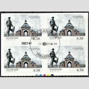 FRIMRKER DANMARK | 2014 - AFA 1783 - Danske herregrde III - 6,50 Kr. Knuthenborg i 4-blok - Pragt Stemplet