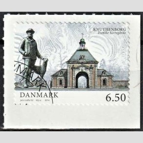 FRIM�RKER DANMARK | 2014 - AFA 1783 - Danske herreg�rde III - 6,50 Kr. Knuthenborg - Hj�rne stemplet