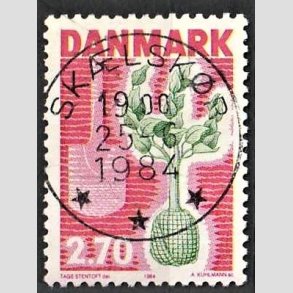FRIM�RKER DANMARK | 1984 - AFA 796 - Plant et tr� - 2,70 Kr. r�d/gr�n - Pragt Stemplet Sk�lsk�r