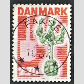 FRIM�RKER DANMARK | 1984 - AFA 796 - Plant et tr� - 2,70 Kr. r�d/gr�n - Pragt Stemplet Fakse