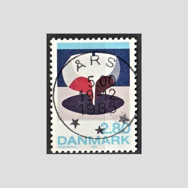 FRIMRKER DANMARK | 1985 - AFA 845 - Kunst Helge Refn - 2,80 Kr. flerfarvet - Pragt Stemplet rs