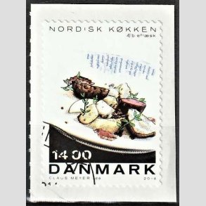 FRIM�RKER DANMARK | 2013 - AFA 1765 - Nordisk k�kken - 14,00 Kr. flerfarvet - Hj�rne Stemplet