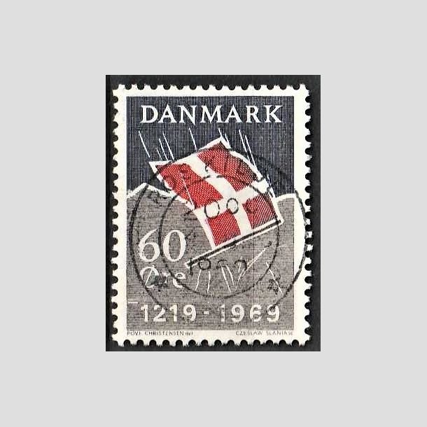 FRIMRKER DANMARK | 1969 - AFA 484 - Dannebrog 750 r - 60 re mrkbl/gr/rd - Pragt Stemplet Roskilde