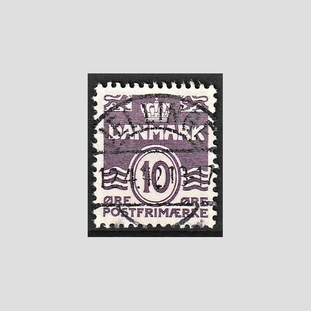 FRIMRKER DANMARK | 1938 - AFA 248 - Blgelinie 10 re violet type II - Lux Stemplet Jellinge