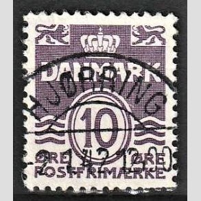 FRIM�RKER DANMARK | 1938 - AFA 248 - B�lgelinie 10 �re violet type II - Lux Stemplet Hj�rring