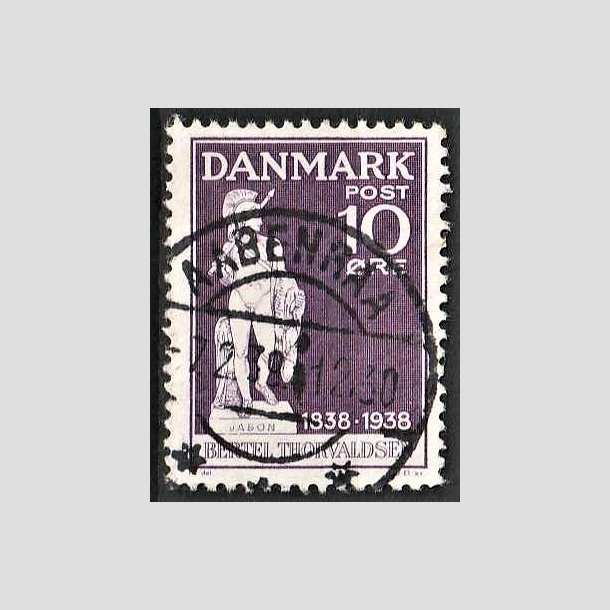 FRIMRKER DANMARK | 1938 - AFA 250 - Thorvaldsen 10 re violet - Lux Stemplet Aabenraa