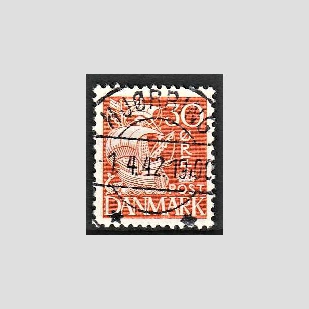 FRIMRKER DANMARK | 1940 - AFA 259 - Karavel 30 re orange Type II - Lux Stemplet Hjrring