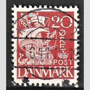 FRIM�RKER DANMARK | 1940 - AFA 258 - Karavel 20 �re r�d Type II - Lux Stemplet Hyllested