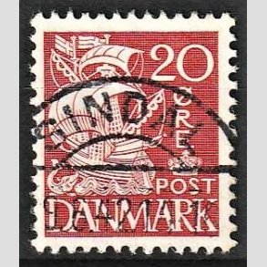 FRIM�RKER DANMARK | 1940 - AFA 258 - Karavel 20 �re r�d Type II - Lux Stemplet Sindal