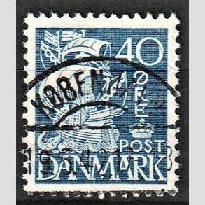 FRIM�RKER DANMARK | 1940 - AFA 260 - Karavel 40 �re bl� Type II - Lux Stemplet K�benhavn