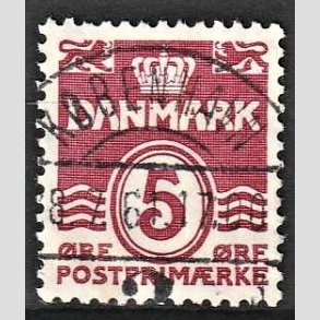 FRIM�RKER DANMARK | 1938 - AFA 246 - B�lgelinie 5 �re vinr�d - Lux Stemplet �rhus C