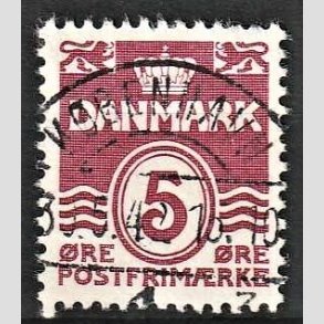 FRIM�RKER DANMARK | 1938 - AFA 246 - B�lgelinie 5 �re vinr�d - Lux Stemplet 