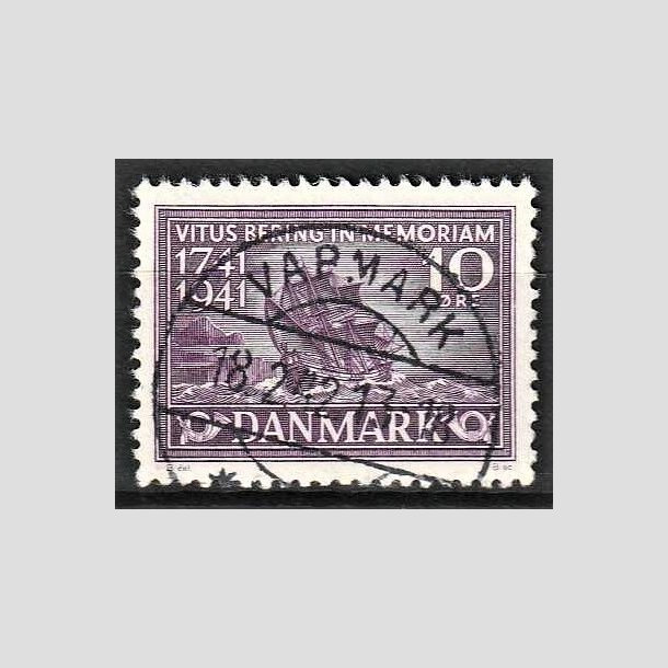 FRIMRKER DANMARK | 1941 - AFA 270 - Vitus Bering 10 re violet - Lux Stemplet Varmark