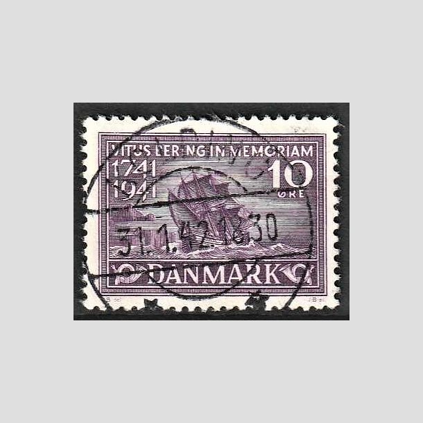 FRIMRKER DANMARK | 1941 - AFA 270 - Vitus Bering 10 re violet - Lux Stemplet Kolding