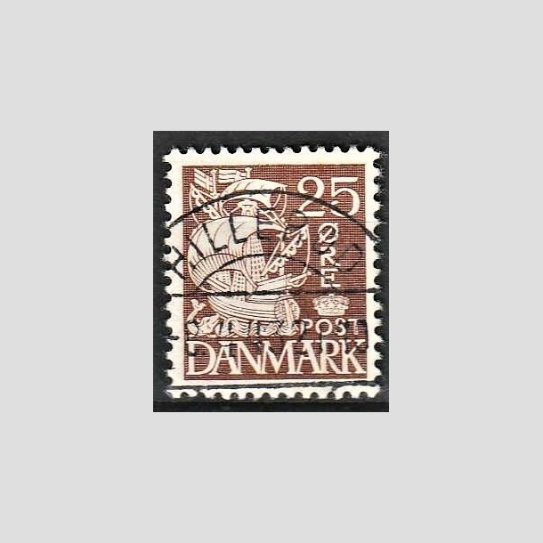 FRIMRKER DANMARK | 1937-40 - AFA 214a - Karavel 25 re brun Type II - Lux Stemplet Hillerd