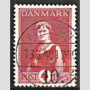 FRIMRKER DANMARK | 1939 - AFA 253 - Dronning Alexandrine Rde Kors - 15 + 5 re rd - Pragt Stemplet