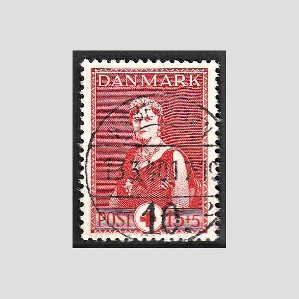 FRIMRKER DANMARK | 1939 - AFA 253 - Dronning Alexandrine Rde Kors - 15 + 5 re rd - Pragt Stemplet