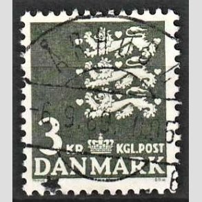FRIMRKER DANMARK | 1969 - AFA 486 - Rigsvben 3,00 Kr. grnsort - Lux Stemplet rhus C