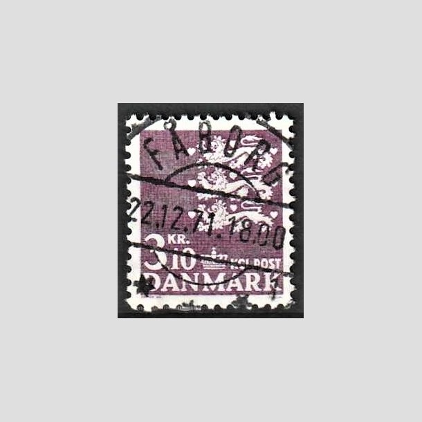 FRIMRKER DANMARK | 1970 - AFA 501 - Rigsvben 3,10 Kr. violet - Pragt Stemplet Fborg