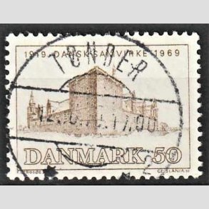 FRIMRKER DANMARK | 1969 - AFA 483 - Dansk Samvirke 50 r - 50 re grbrun - Pragt Stemplet Tnder