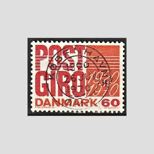 FRIMRKER DANMARK | 1970 - AFA 493 - Postgirotjenesten 50 r - 60 re rd/gulorange - Pragt Stemplet