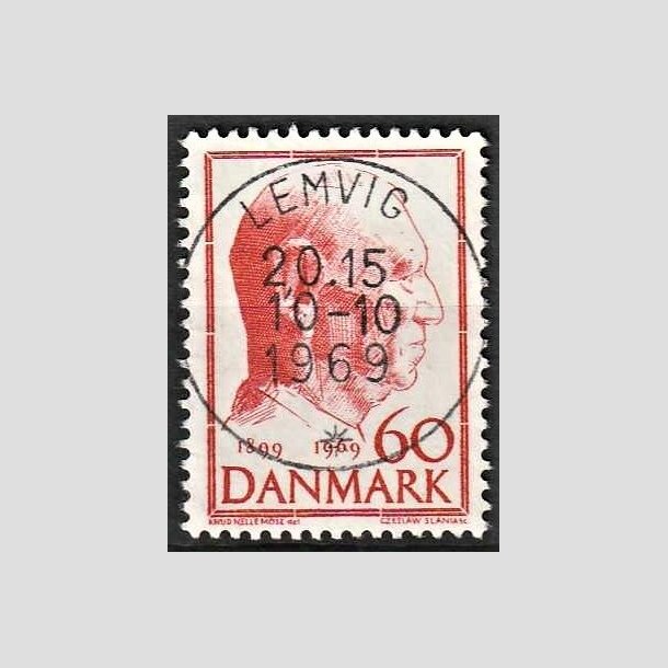 FRIMRKER DANMARK | 1969 - AFA 481 - Fredrik IX 70 r - 60 re rd - Pragt Stemplet Lemvig