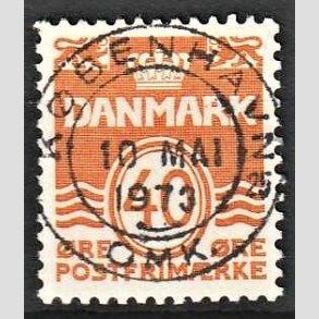 FRIM�RKER DANMARK | 1971 - AFA 514 - B�lgelinie 40 �re orange - Lux Stemplet 