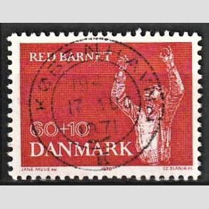 FRIMRKER DANMARK | 1970 - AFA 495 - Red Barnet 25 r - 60 + 10 re rd - Lux Stemplet
