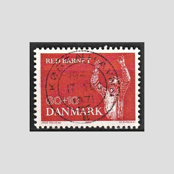 FRIMRKER DANMARK | 1970 - AFA 495 - Red Barnet 25 r - 60 + 10 re rd - Lux Stemplet