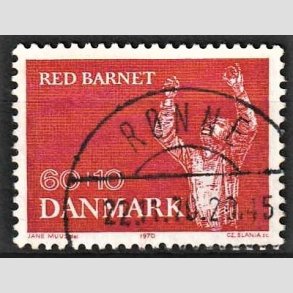 FRIMRKER DANMARK | 1970 - AFA 495 - Red Barnet 25 r - 60 + 10 re rd - Lux Stemplet