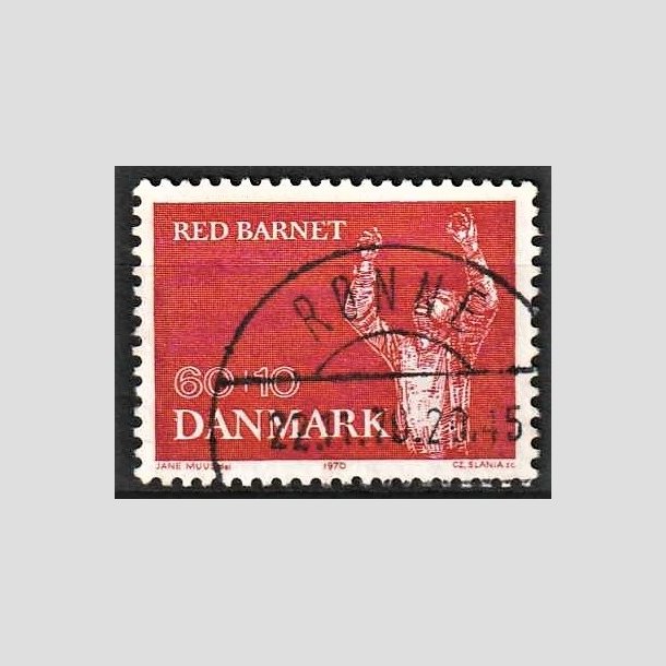 FRIMRKER DANMARK | 1970 - AFA 495 - Red Barnet 25 r - 60 + 10 re rd - Lux Stemplet