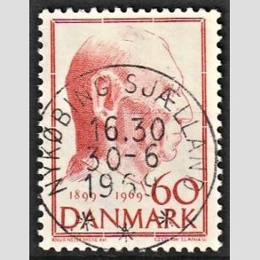 FRIM�RKER DANMARK | 1969 - AFA 481 - Fredrik IX 70 �r - 60 �re r�d - Pragt Stemplet