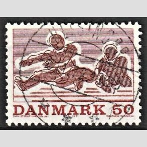 FRIM�RKER DANMARK | 1971 - AFA 517 - Sportsudgave - 50 �re r�d/r�dbrun - Lux Stemplet