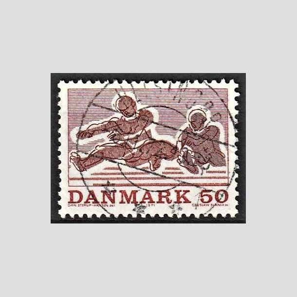 FRIMRKER DANMARK | 1971 - AFA 517 - Sportsudgave - 50 re rd/rdbrun - Lux Stemplet