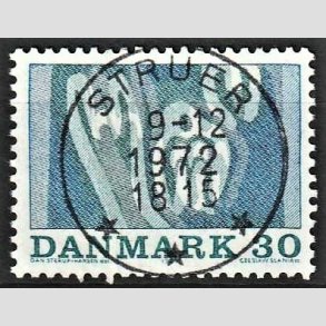FRIM�RKER DANMARK | 1971 - AFA 516 - Sportsudgave - 30 �re bl�/gr�n - Lux Stemplet