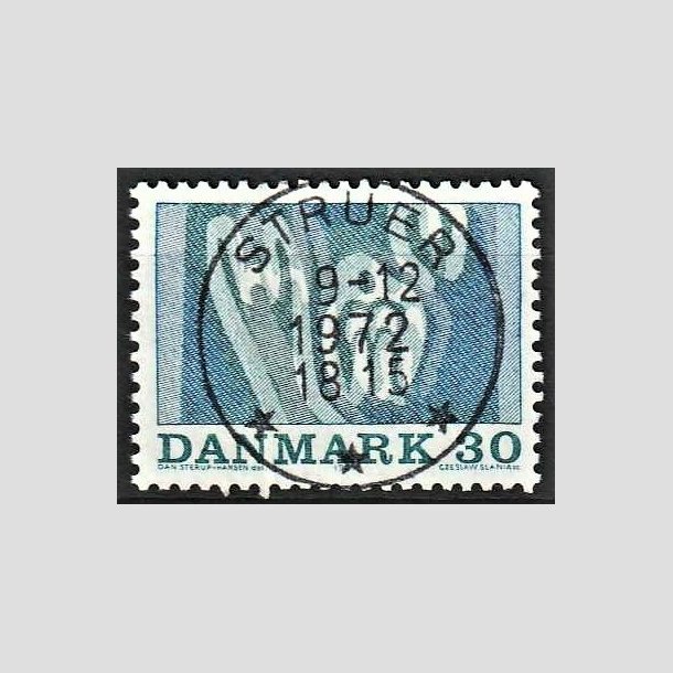 FRIMRKER DANMARK | 1971 - AFA 516 - Sportsudgave - 30 re bl/grn - Lux Stemplet