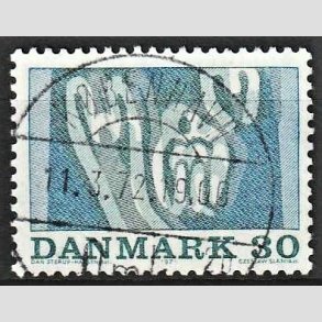 FRIM�RKER DANMARK | 1971 - AFA 516 - Sportsudgave - 30 �re bl�/gr�n - Lux Stemplet