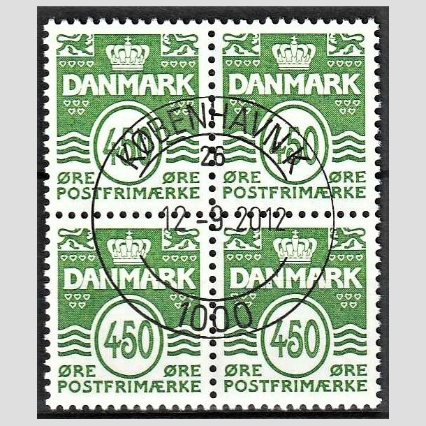 FRIMRKER DANMARK | 2005 - AFA 1448 - Blgelinie - 450 re grn i 4-blok - Pragt Stemplet