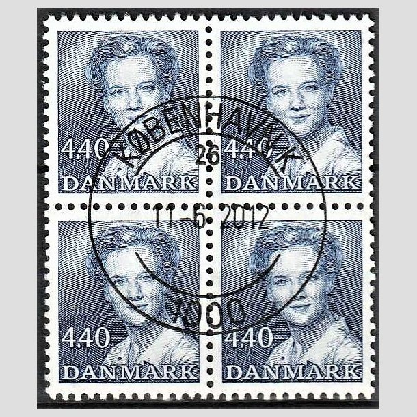 FRIMRKER DANMARK | 1989 - AFA 927 - Dronning Margrethe - 4,40 Kr. bl i 4-blok - Pragt Stemplet