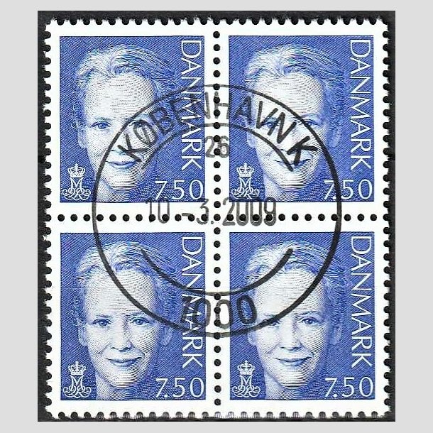 FRIMRKER DANMARK | 2005 - AFA 1413 - Dronning Margrethe II - 7,50 bl i 4-blok - Pragt Stemplet