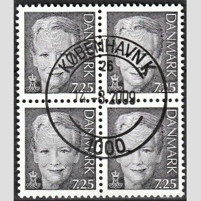 FRIMRKER DANMARK | 2006 - AFA 1488 - Dronning Margrethe II - 7,25 gr i 4-blok - Pragt Stemplet